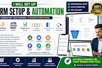 setup hubspot jobber gohighlevel zoho crm peptide housecall pro automation
