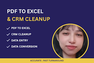 convert pdf to excel and clean your CRM data