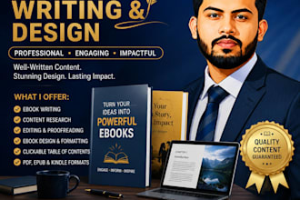 write a professional ebook, book, guide or ebook content