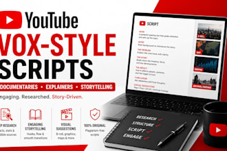 write engaging vox style youtube documentary and explainer scripts