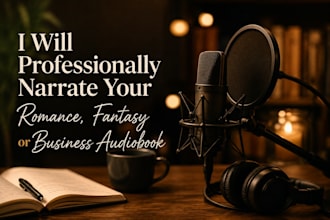 professionally narrate your romance, fantasy or business audiobook