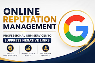 do online reputation management, ORM,services to suppress negative links