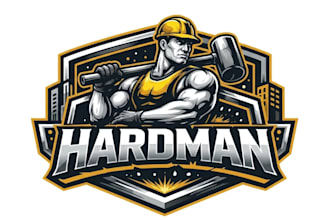 create premium tradesman logo design for you