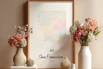 design custom city map wall art and personalised map posters