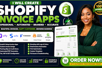 setup shopify invoice apps vify sufio fordeer order printer simplio