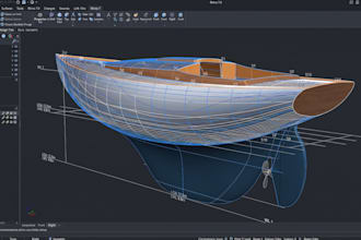 create 3d boat hull models, renderings and marine cad design