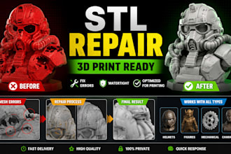 repair and fix your stl file for 3d printing