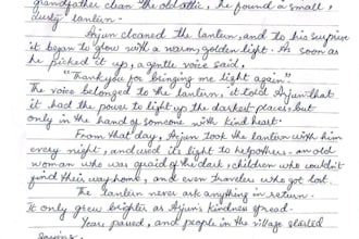 handwrite anything in neat and clean cursive writing in a handwritten document