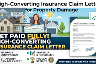draft a high converting insurance claim letter for property damage