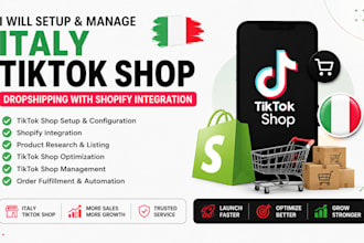 setup and manage italy tiktok shop tik tok dropshipping with shopify integration