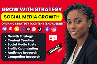 be your social media manager for organic social media growth