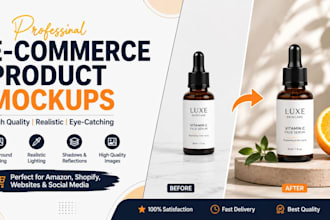 create a professional e commerce product mockups