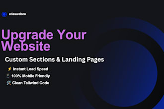 design a custom web section or landing page
