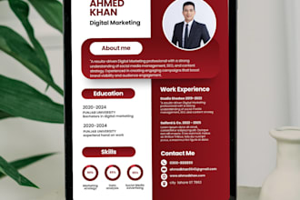 design modern resume CV and optimize your linkedin profile