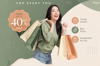 design modern fashion, clothing and boutique promotional posters