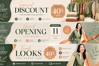 design modern fashion, clothing and boutique promotional posters