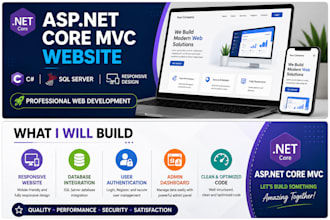 build a full stack website using aspnet core mvc