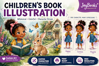 illustrate your childrens book with beautiful storybook art