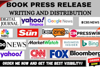 do book press release, book launch press release distribution, book launch pr