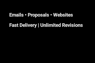 professional business emails, proposals, and website copy