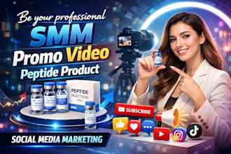 be your professional SMM promo video peptide product social media marketing