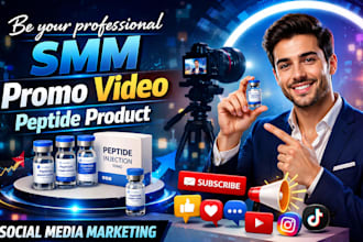 be your professional SMM promo video peptide product social media marketing