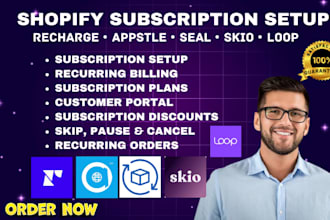 set up shopify subscriptions with recharge appstle seal skio and loop