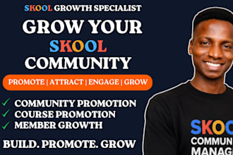 skool community promotion, online course promotion skool community growth setup