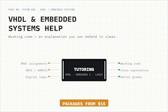 solve your vhdl, embedded systems, and microcontroller assignments