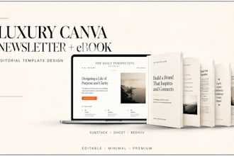 design luxury canva newsletter and ebook templates for substack and ghost