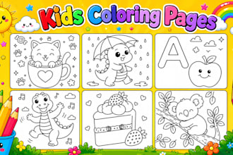 create custom coloring book pages for kids and adults