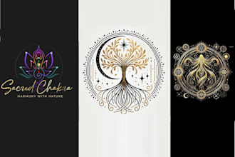 create sacred geometry or mystical or spiritual mandala logo