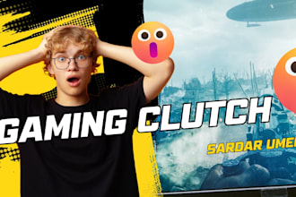 design pro gaming youtube thumbnail for free fire pubg