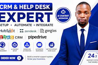 hubspot zendesk gorgias zoho CRM pipedrive ai chatbot automation for ecommerce