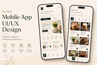 design modern mobile app UI UX and clickable prototype in figma