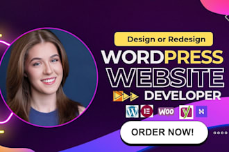 build wordpress business website website design or redesign wordpress elementor