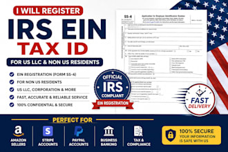 register irs ein tax id for US llc and non US resident