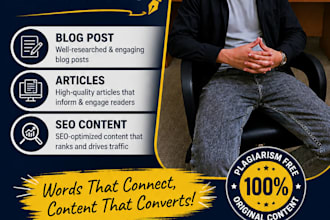 write SEO blog articles and website content