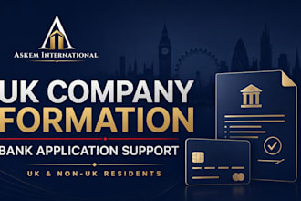 uk company formation, bank account and business setup support