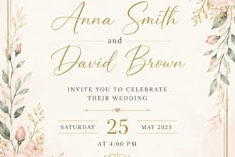 design a beautiful wedding invitation