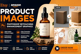 design etsy amazon product images photoshop retouching enhancement graphics