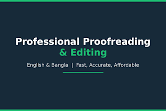 proofread your english or bangla writing to perfection