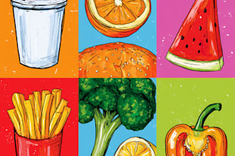 design food pop art of your food pop art