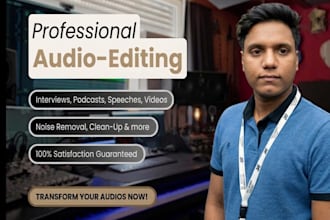 do professional audio editing and remove background noise