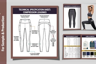 design fashion tech pack activewear design sportwear jersey womens leggings