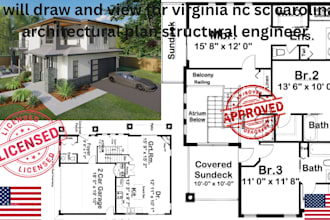 draw and view for virginia nc sc carolina architectural plan structural engineer