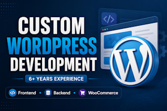 develop a custom wordpress website with frontend and backend