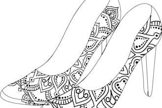 create a unique custom shoe design and illustration