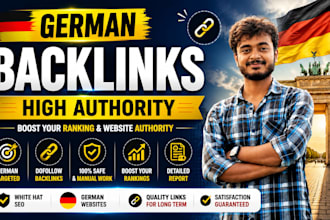 build high authority da 90 germany dofollow backlinks for SEO