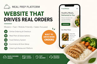 create a meal prep website with subscription and online food ordering